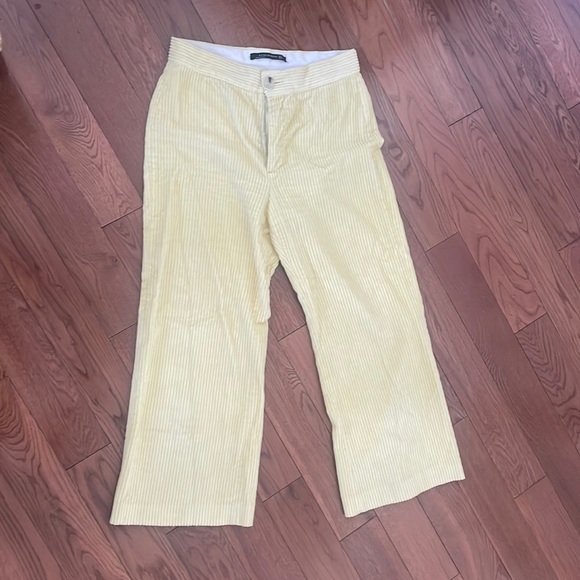 Zara Pants & Jumpsuits Zara Woman Yellow Corduroy Pants Poshmark